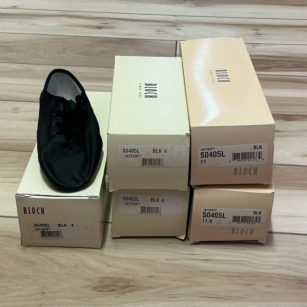 Bloch Black Jazz Shoe - Jazzsoft Lace-Up S0405L